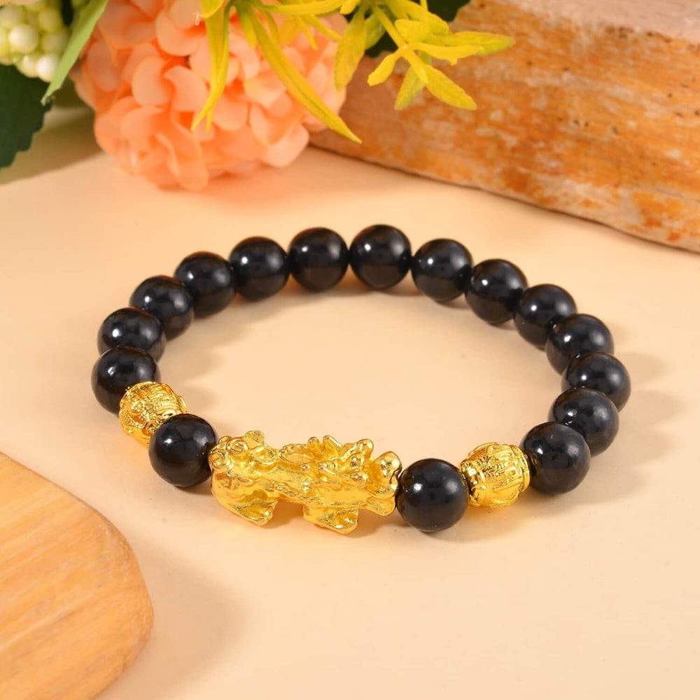 Feng Shui Shungite Beaded Bracelet