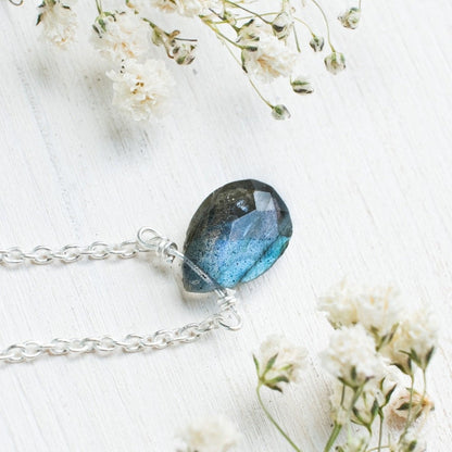 Briolette Labradorite Crystal Necklace