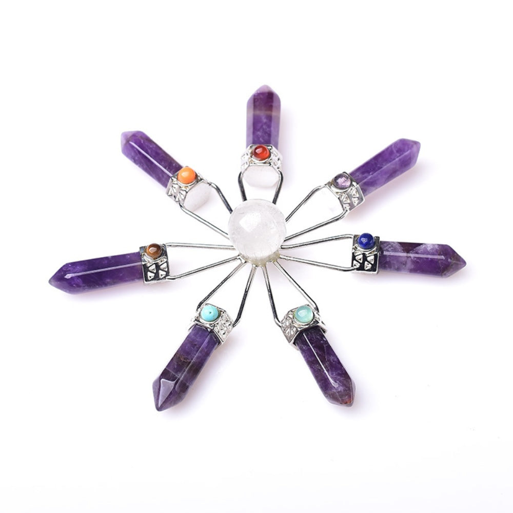 Tranquil Amethyst Energy Circle Pyramid