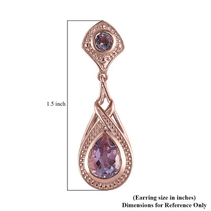 EverTrue Rose De France Amethyst Earrings — Elegant Grace & Healing Energy