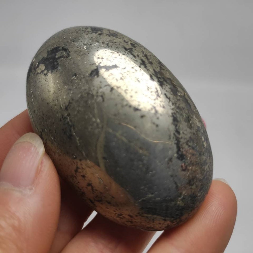 Polished Pyrite Palm Stone