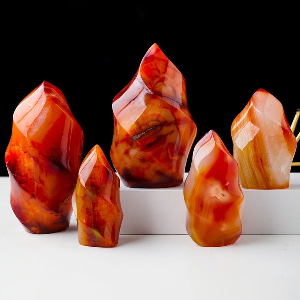 Carnelian Flame Crystal Point