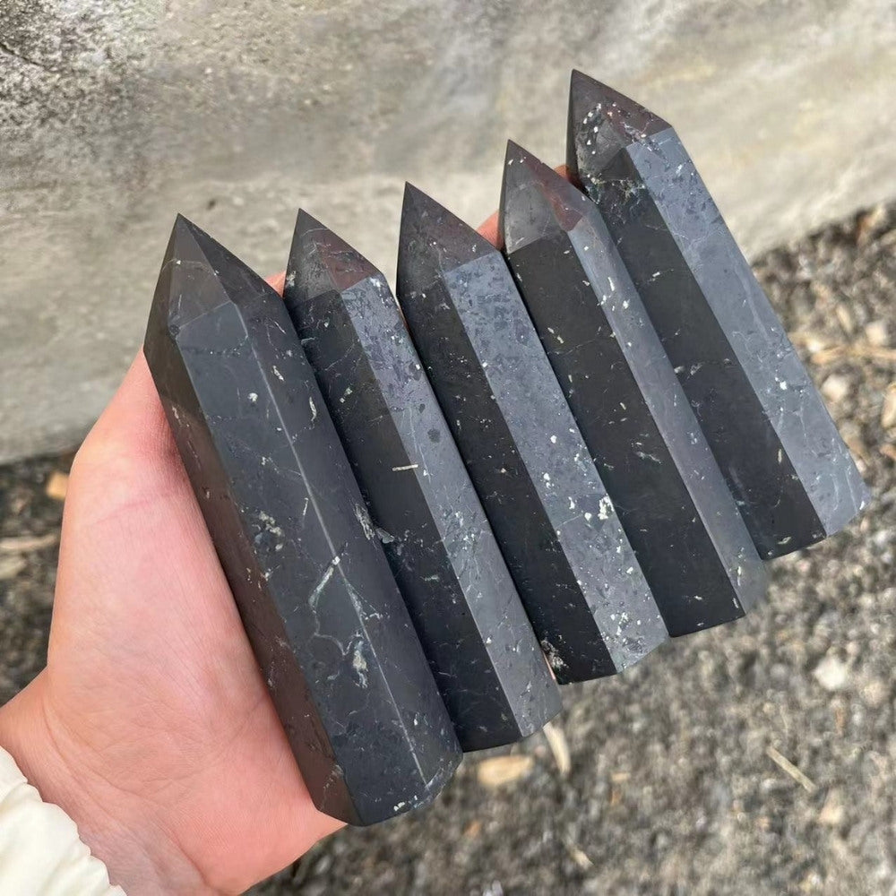 Shungite Stone Crystal Point