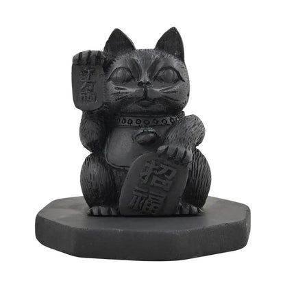 Shungite Stone Maneki Neko Figurine