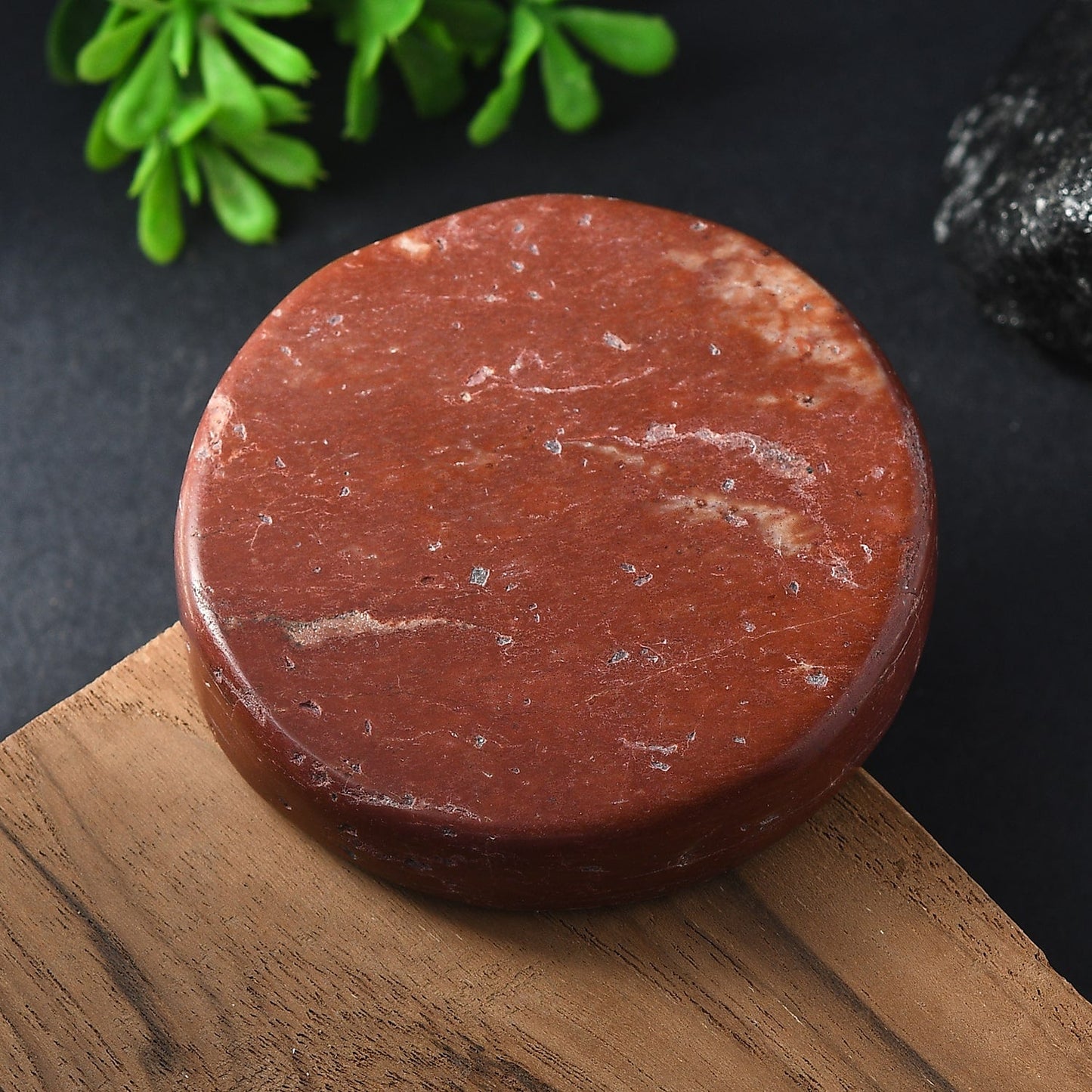 Red Jasper Circle Crystal – Centered in Strength & Stability