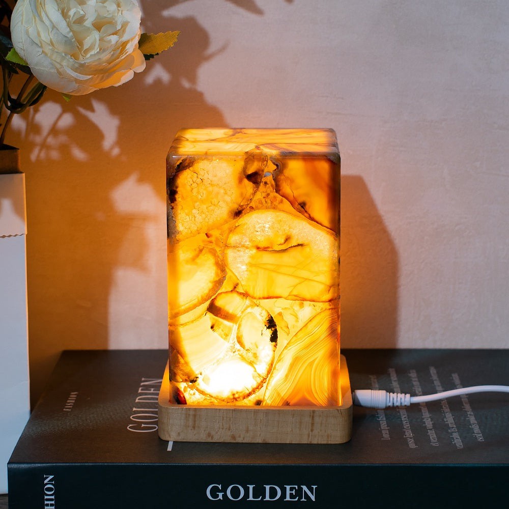 Luxury Agate Crystal Lamp