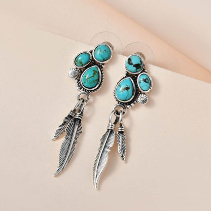 Sterling Silver Turquoise Dangle Earrings