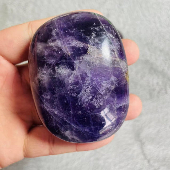 Purple Amethyst Palm Stone