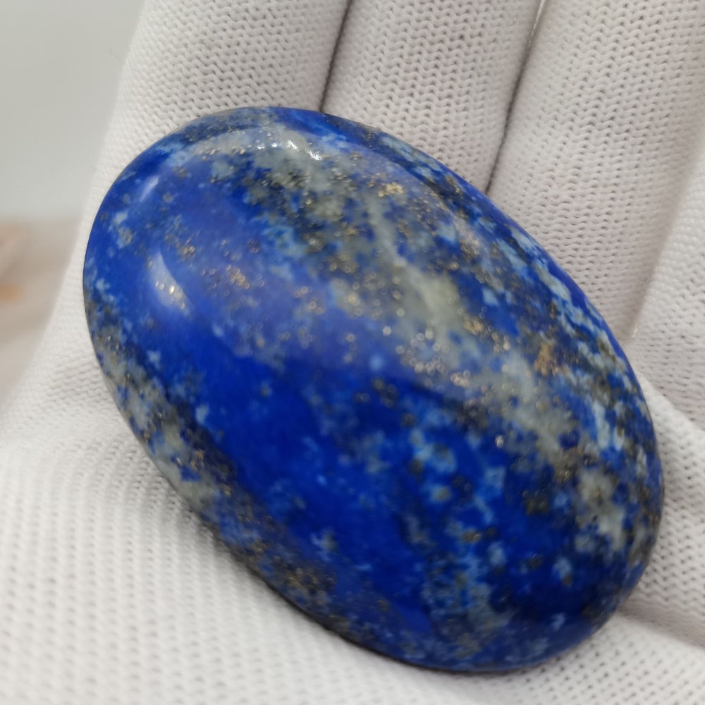 Natural Lapis Lazuli Crystal Palm Stone