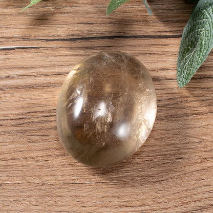 Natural Citrine Crystal Palm Stone