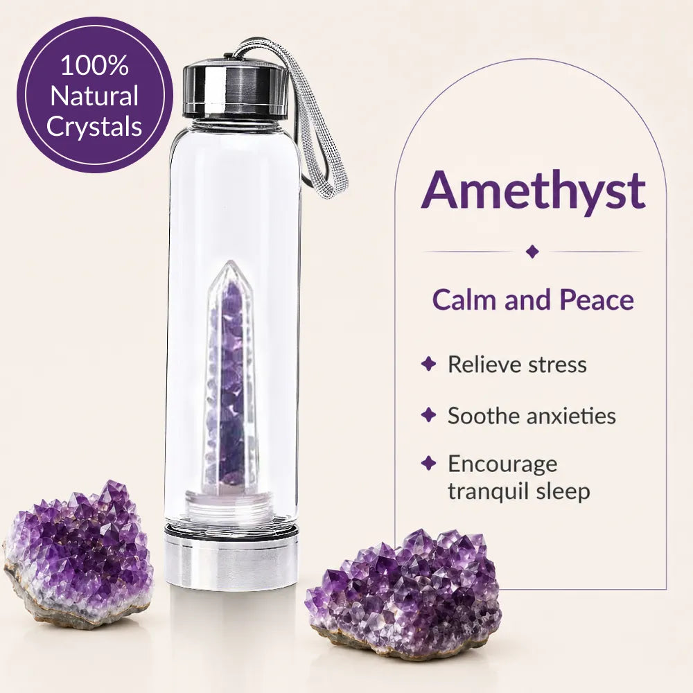 The Crystal Elixir Bundle: Crystal Water Bottle + FREE Mystery Crystal Insert