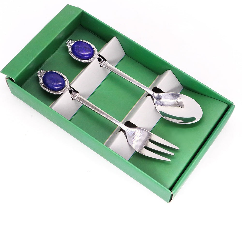 Natural Gemstone Dessert Tableware Set