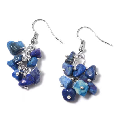 Boho Gemstone Jewelry Set – Necklace, Bracelet & Earrings