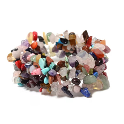 Boho Gemstone Jewelry Set – Necklace, Bracelet & Earrings