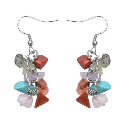 Boho Gemstone Jewelry Set – Necklace, Bracelet & Earrings