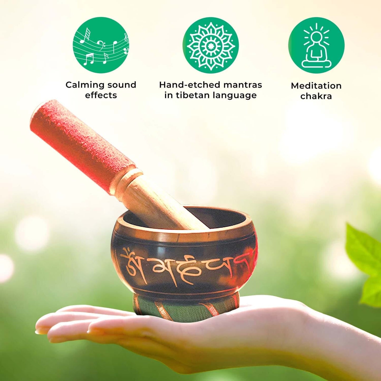 Handcrafted Tibetan Singing Bowl Set - Sound Healing for All Your Rituals