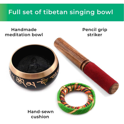 Handcrafted Tibetan Singing Bowl Set - Sound Healing for All Your Rituals