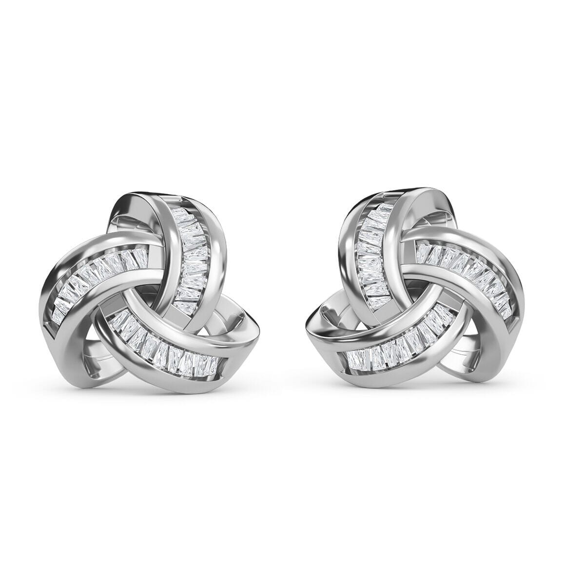 Celtic Knot Diamond Earrings - A Symbol of Unbreakable Bonds (100% Genuine Diamonds & 925 Sterling Silver)