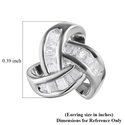 Celtic Knot Diamond Earrings - A Symbol of Unbreakable Bonds (100% Genuine Diamonds & 925 Sterling Silver)