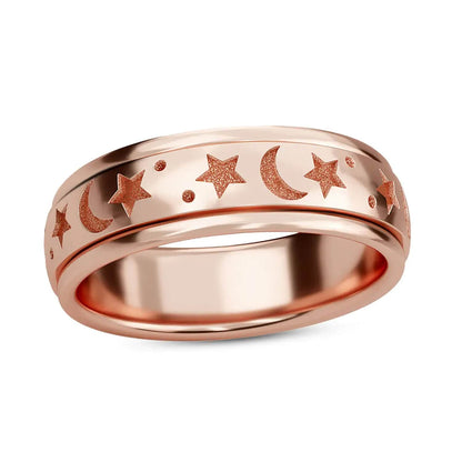 Moon & Stars Spinner Ring