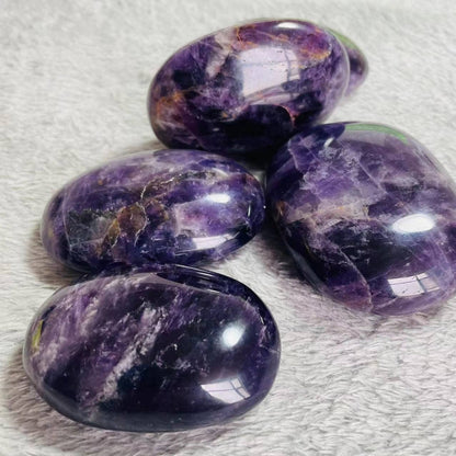 Purple Amethyst Palm Stone