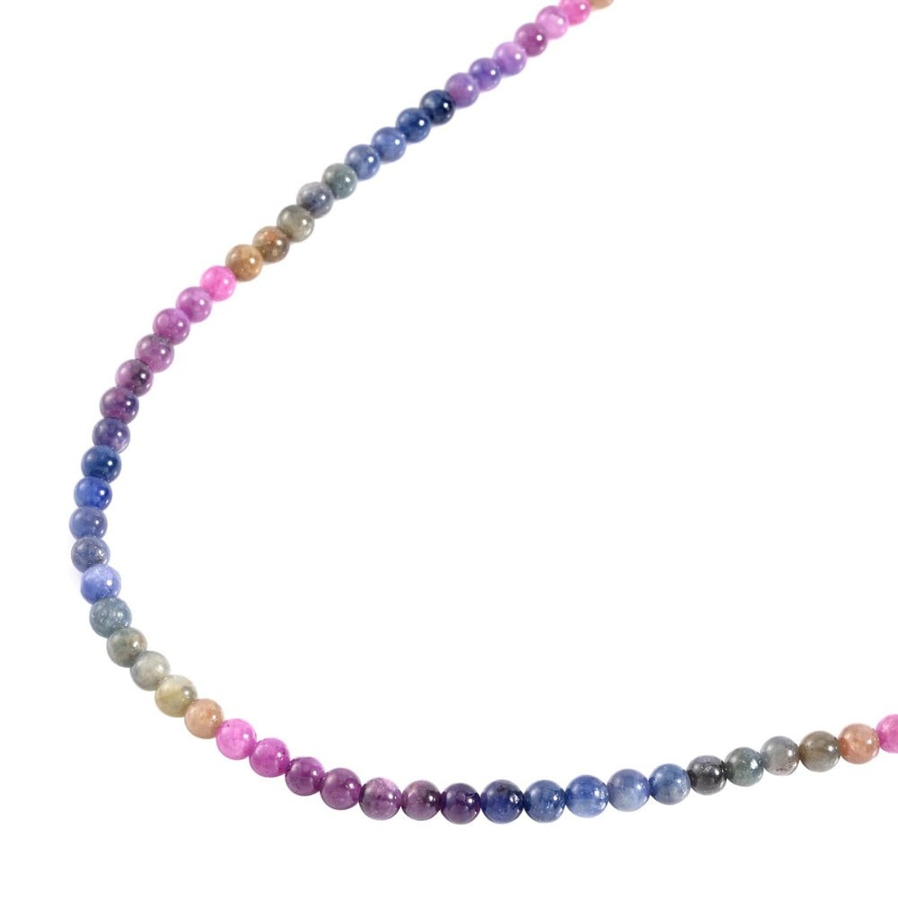 Sapphire and African Ruby (FF) Beaded Necklace