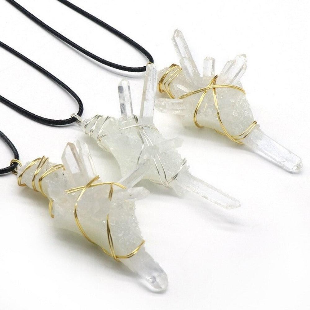 Pillar Clear Quartz Necklaces