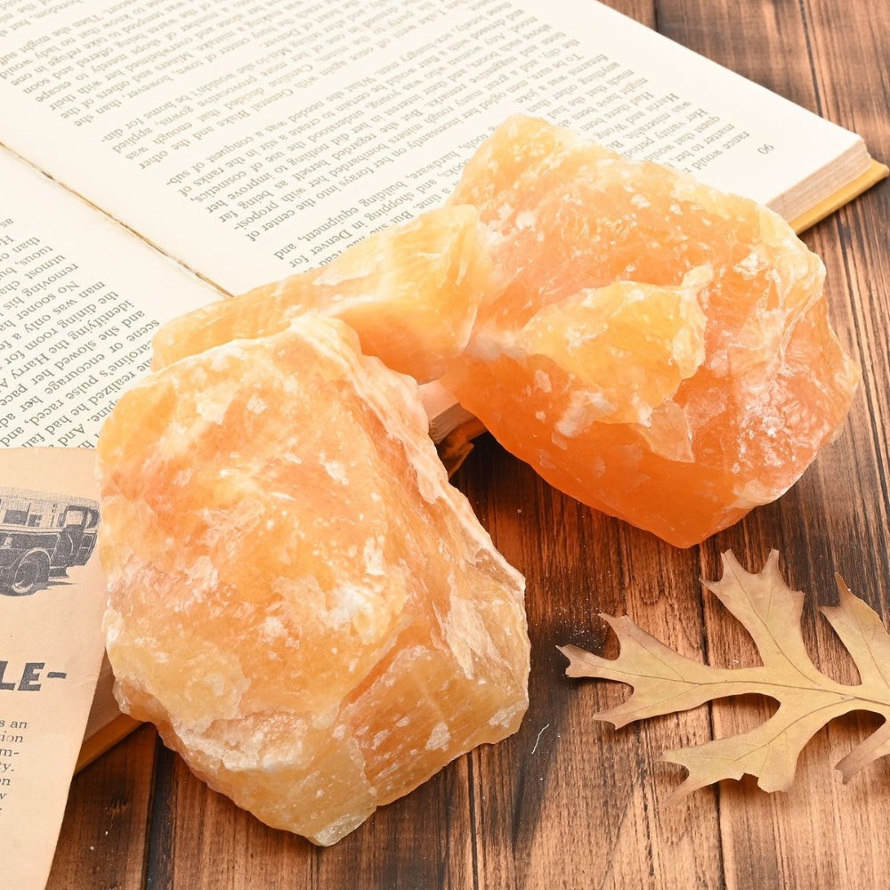 Raw Orange Natural Calcite Stone