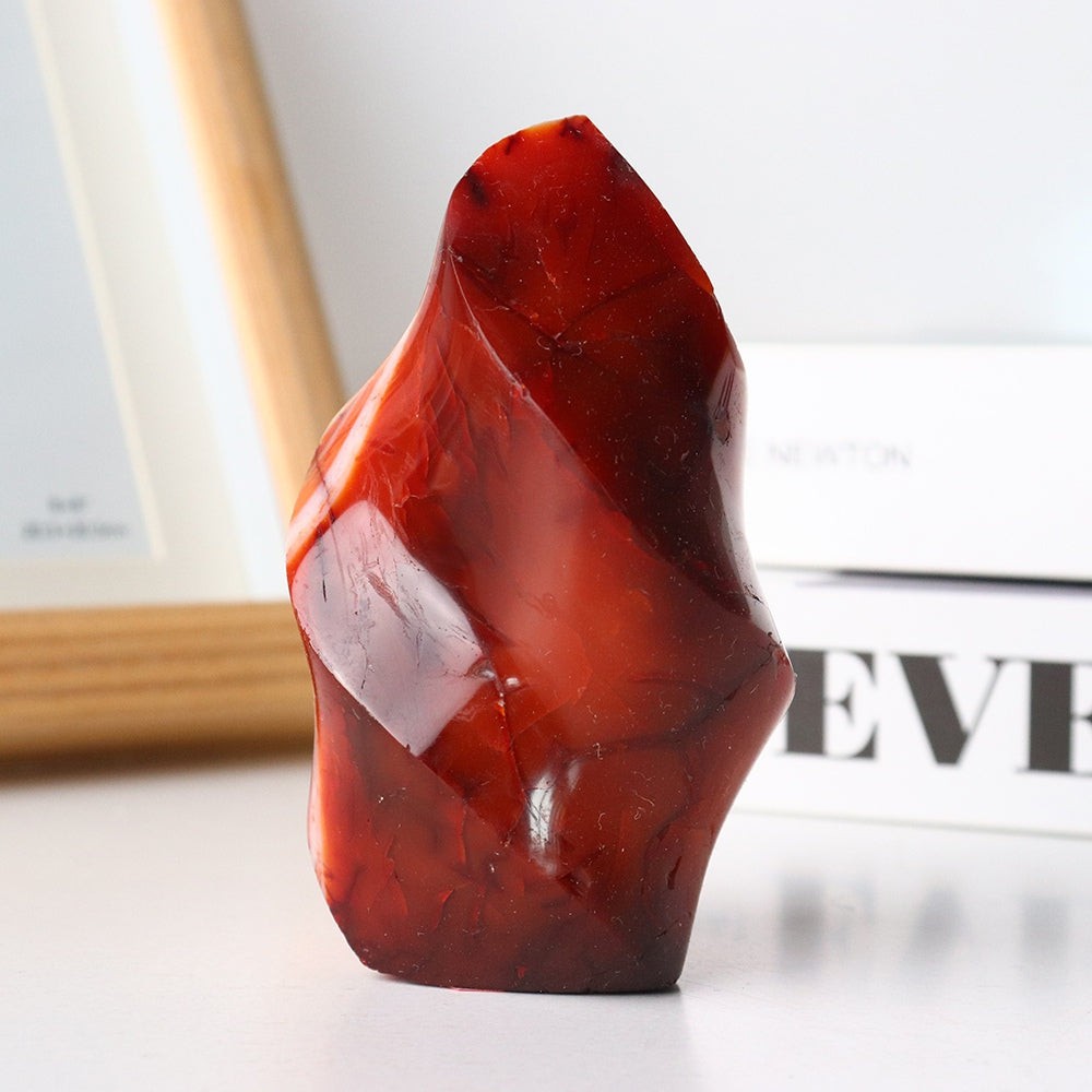 Carnelian Flame Crystal Point