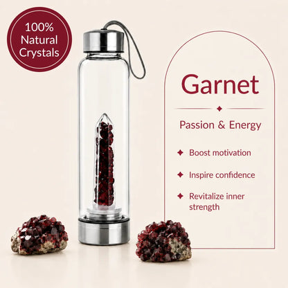 The Crystal Elixir Bundle: Crystal Water Bottle + FREE Mystery Crystal Insert