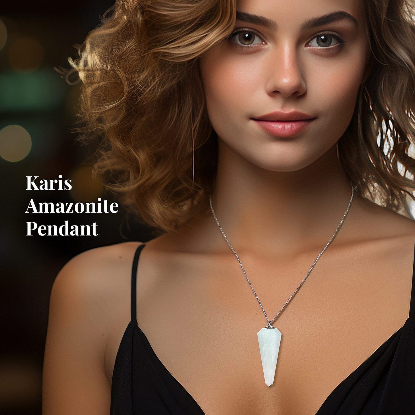 Karis Amazonite Fancy Pendant Necklace
