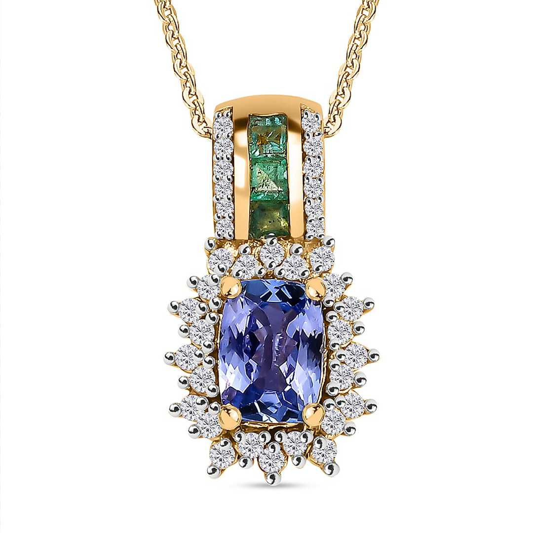 Tanzanite & Multi Gemstone Regal Bloom Pendant