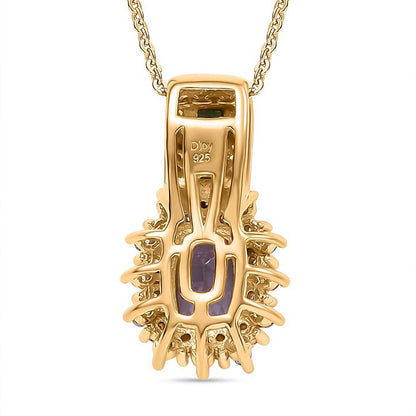 Tanzanite & Multi Gemstone Regal Bloom Pendant