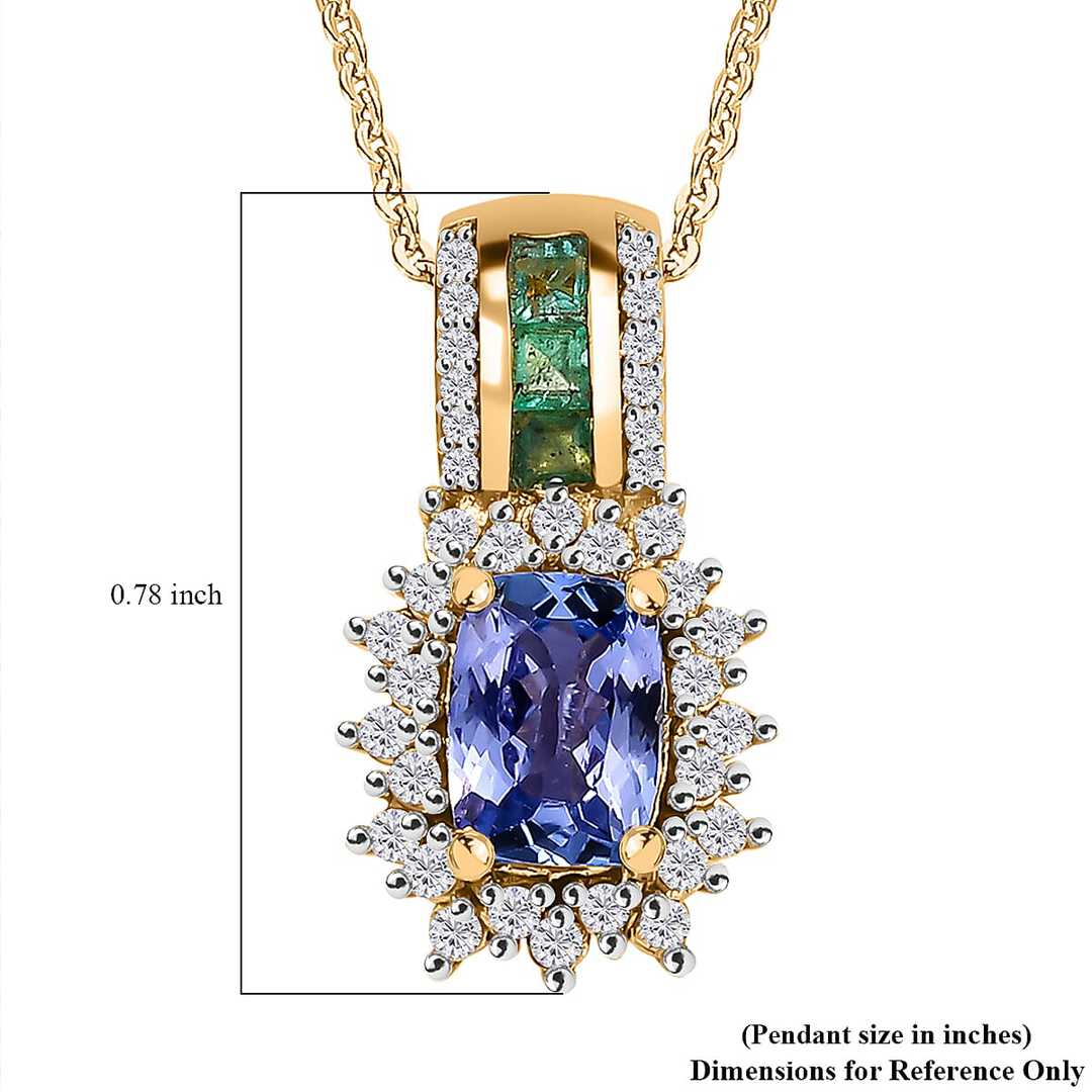 Tanzanite & Multi Gemstone Regal Bloom Pendant