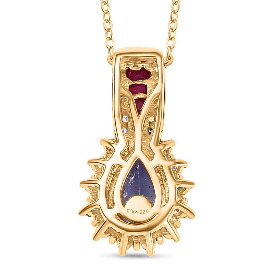 Tanzanite & Multi Gemstone Regal Bloom Pendant