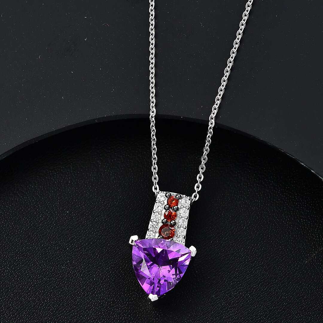 Moroccan Rose & Multi Gemstone Pendant Necklace