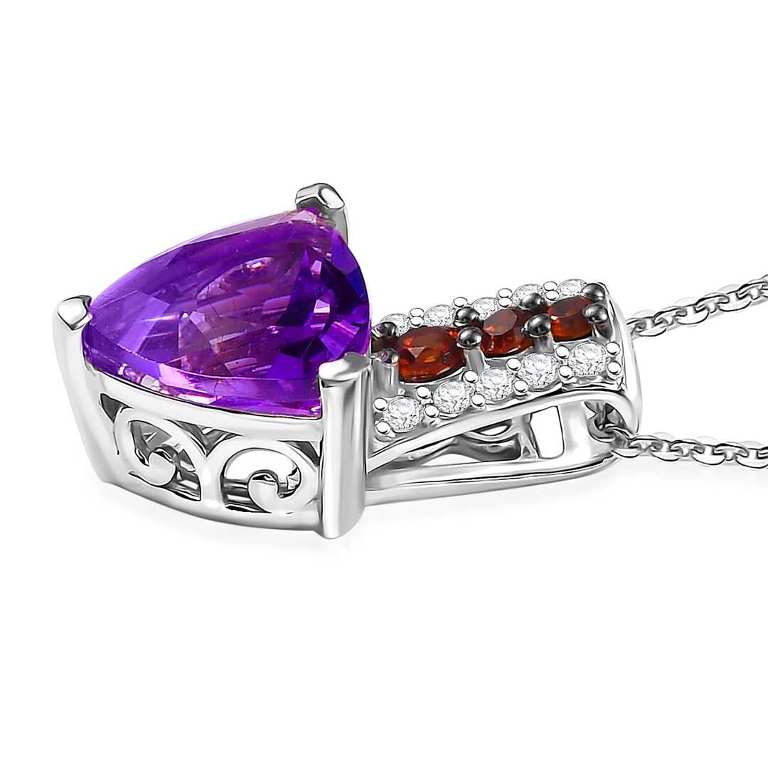 Moroccan Rose & Multi Gemstone Pendant Necklace