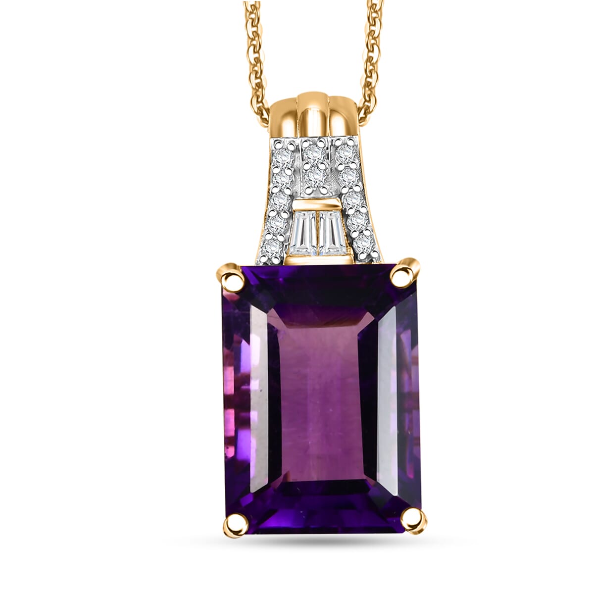 Lusaka Amethyst & Moissanite Necklace - Channel Your Inner Strength