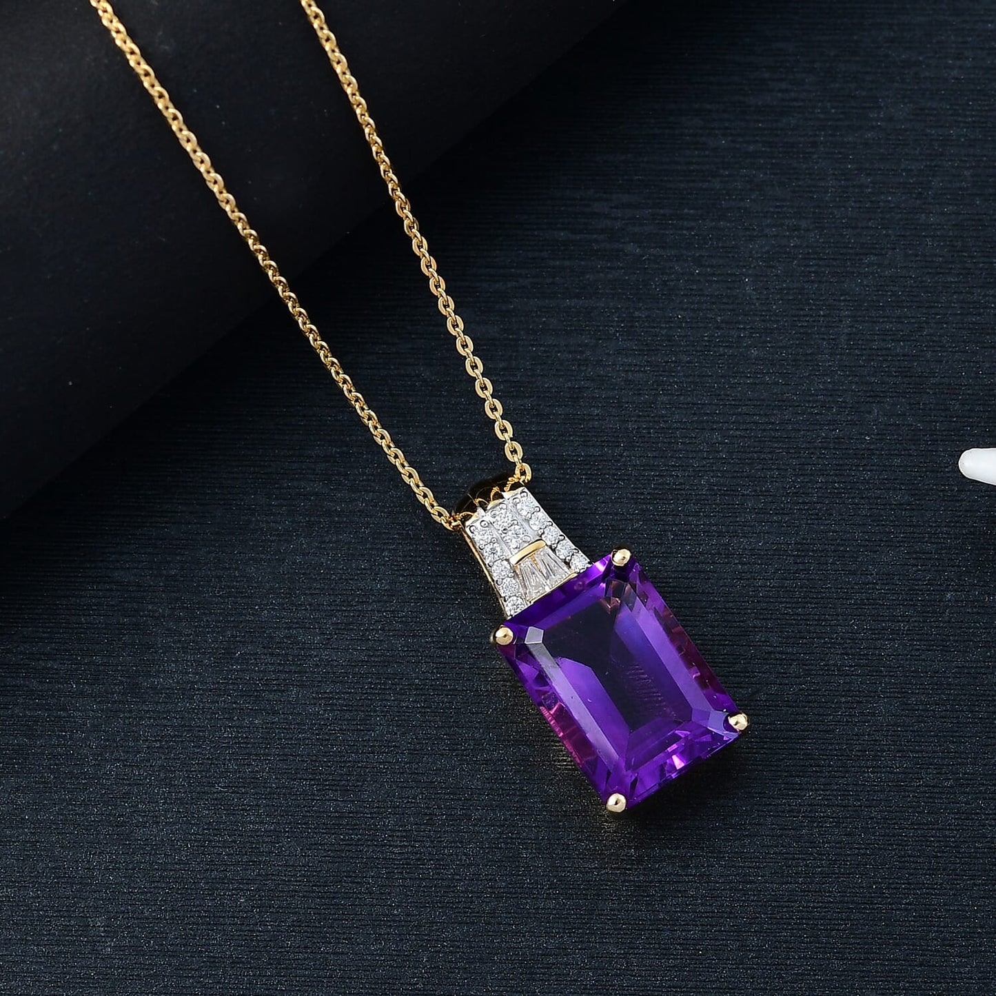 Lusaka Amethyst & Moissanite Necklace - Channel Your Inner Strength