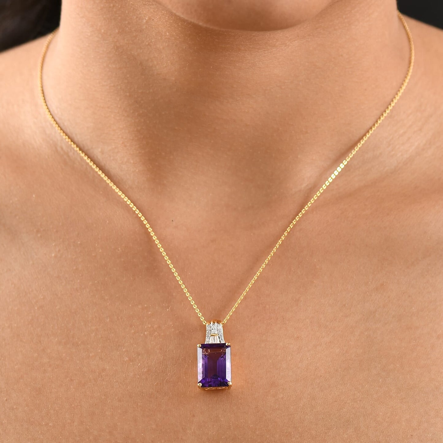 Lusaka Amethyst & Moissanite Necklace - Channel Your Inner Strength