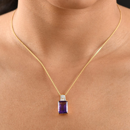Lusaka Amethyst & Moissanite Necklace - Channel Your Inner Strength