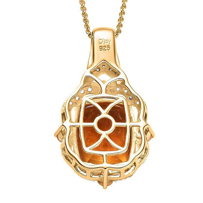 Golden Era Citrine or Amethyst Pendant Necklace