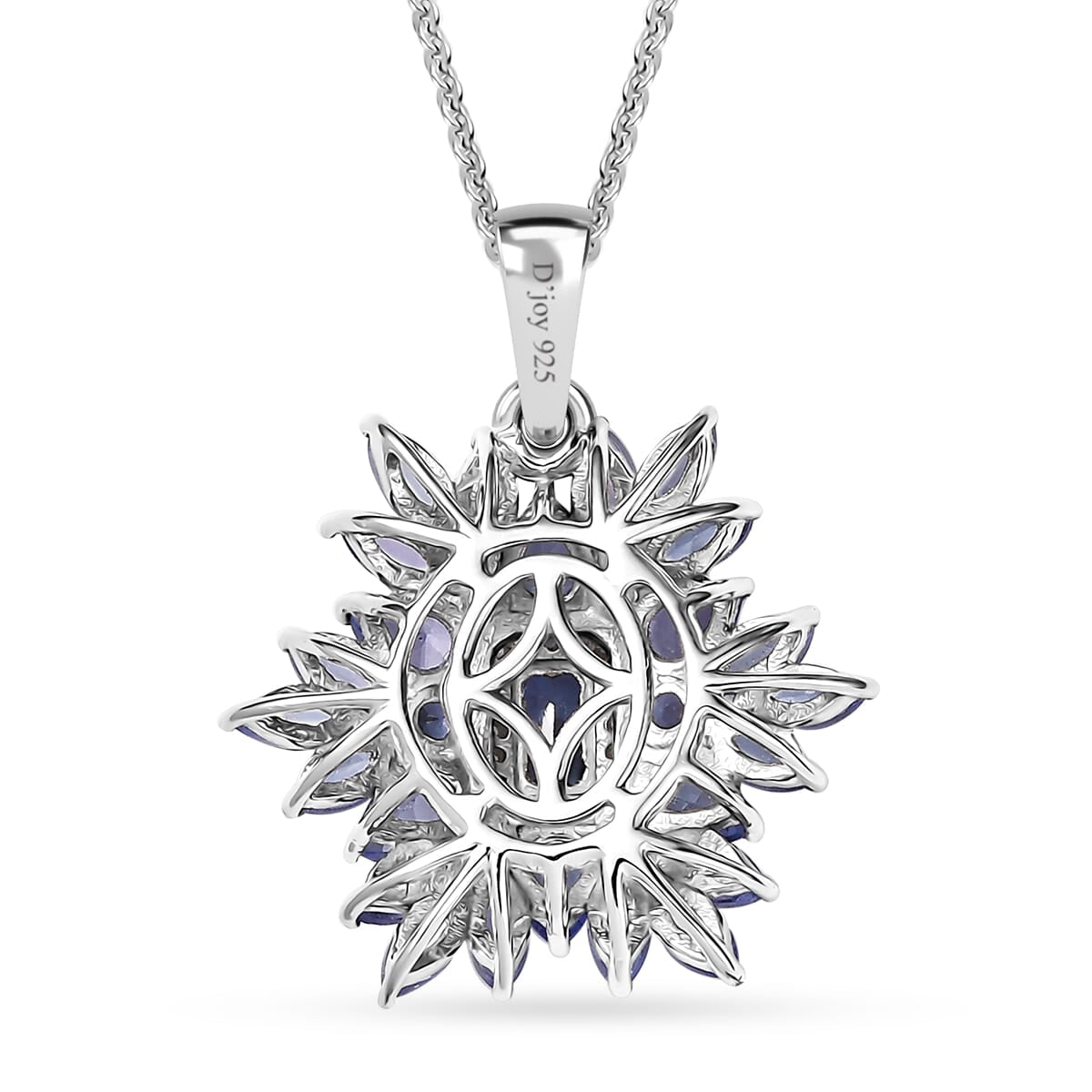 Tanzanite & White Zircon Floral Necklace - A Fresh Burst of Vitality