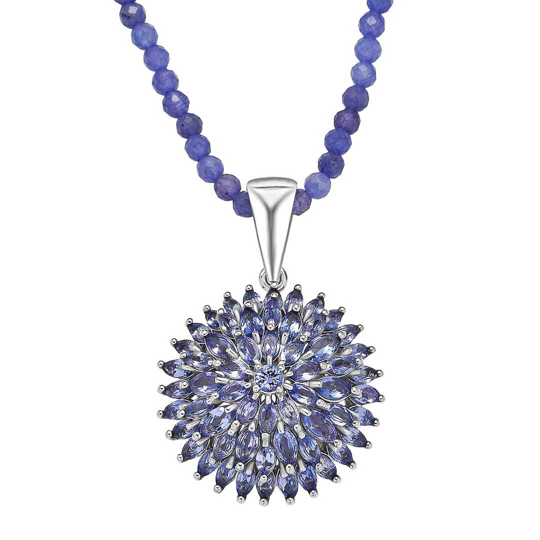 Chrysanthemum Flower Pendant Necklace in Sterling Silver