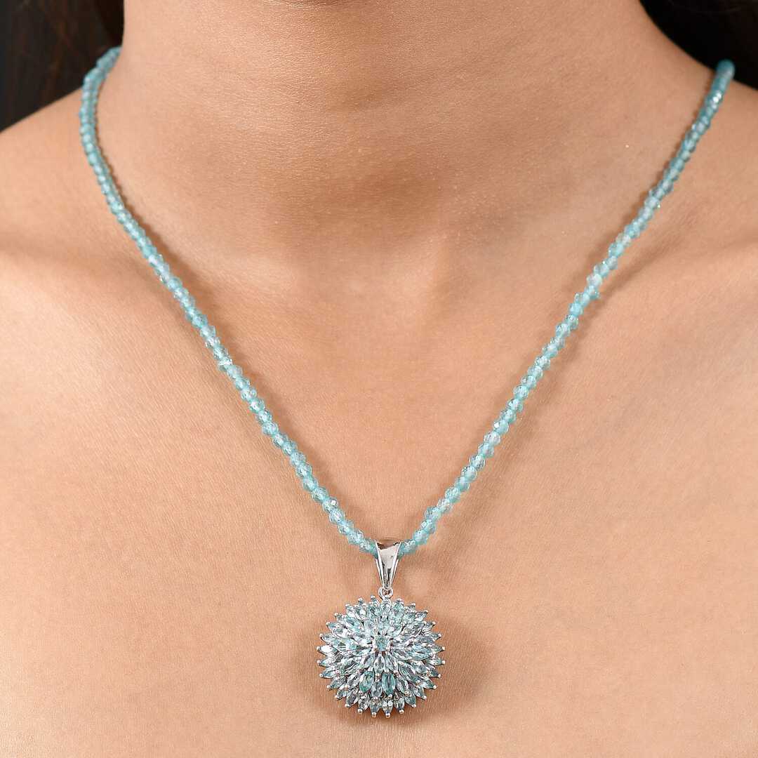 Chrysanthemum Flower Pendant Necklace in Sterling Silver