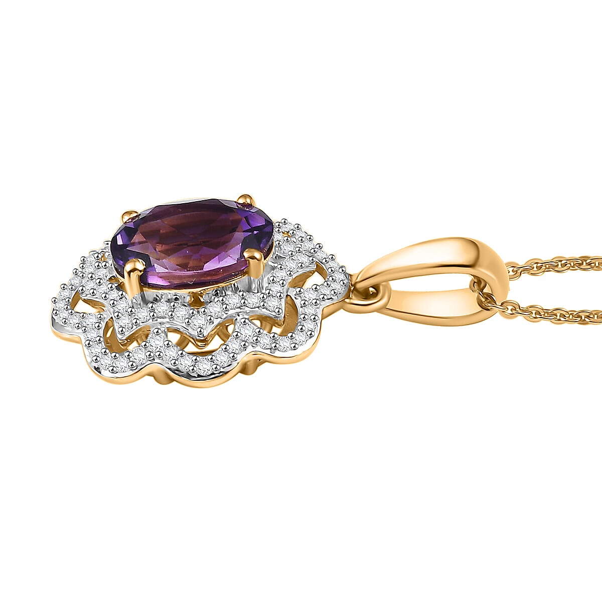 Stellar Blossom Moroccan Amethyst Necklace — Radiant Love & Celestial Elegance