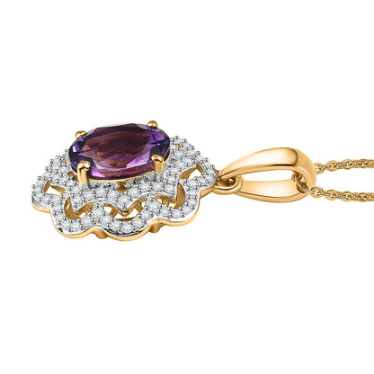 Stellar Blossom Moroccan Amethyst Necklace — Radiant Love & Celestial Elegance