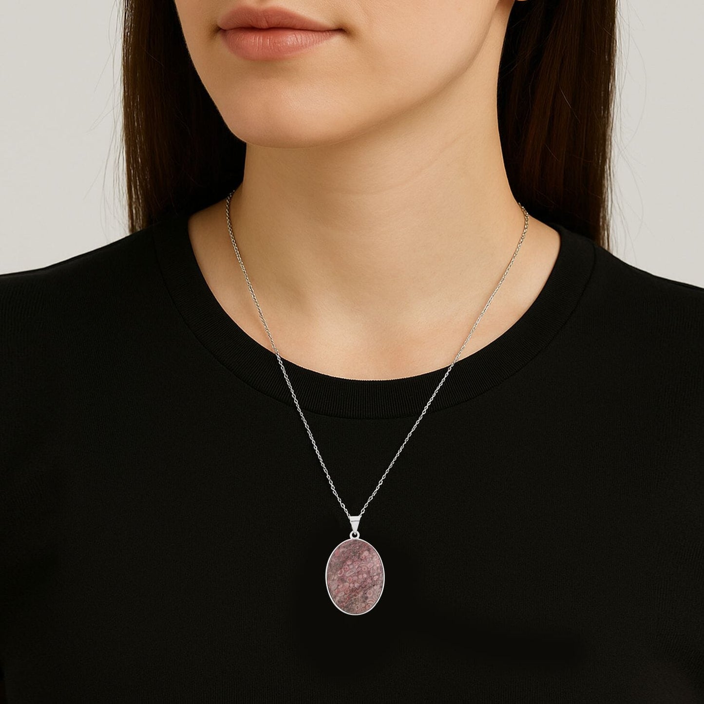 Oval Gemstone Necklace – A Boost of Emotional Healing