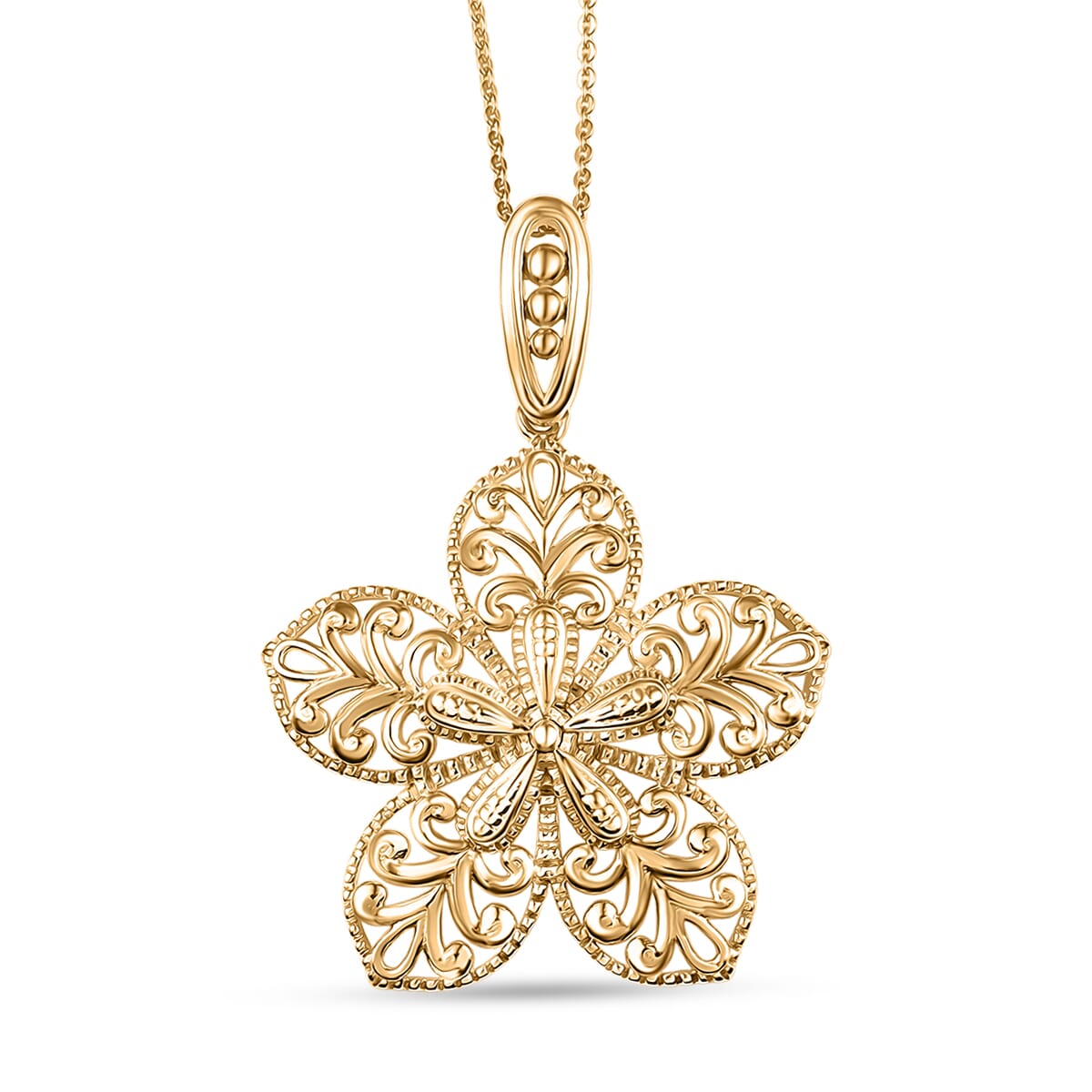DJOY Floral Pendant Necklace – A Bloom of Elegance and Luxury