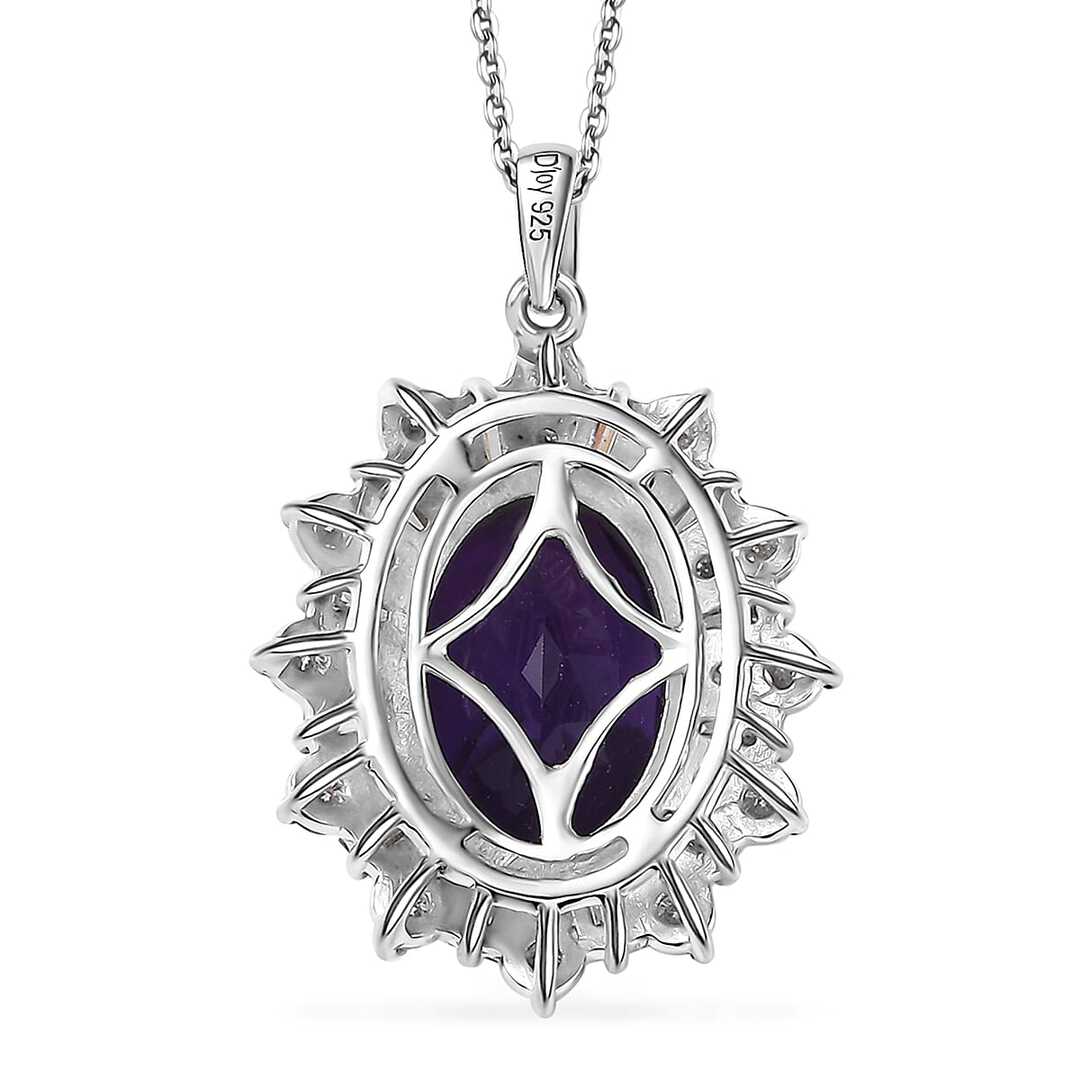 Lusaka Amethyst & Moissanite Solstice Pendant Necklace